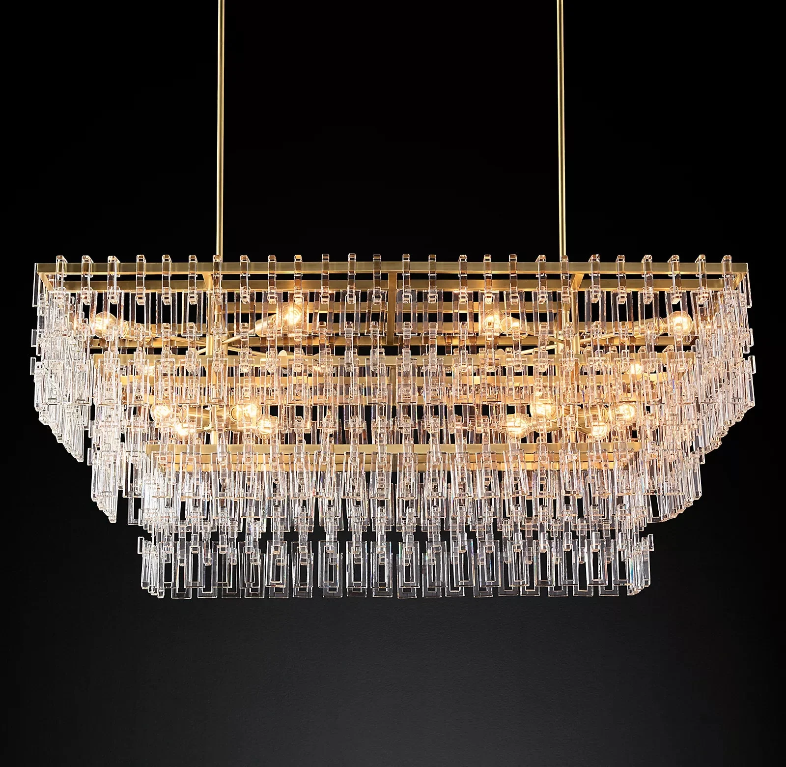 Margerie 3-Tier Rectangular Chandelier 60" - Image 1