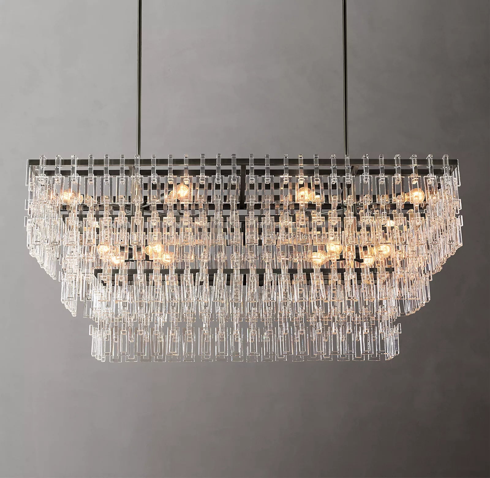 Margerie 3-Tier Rectangular Chandelier 60" - Image 2