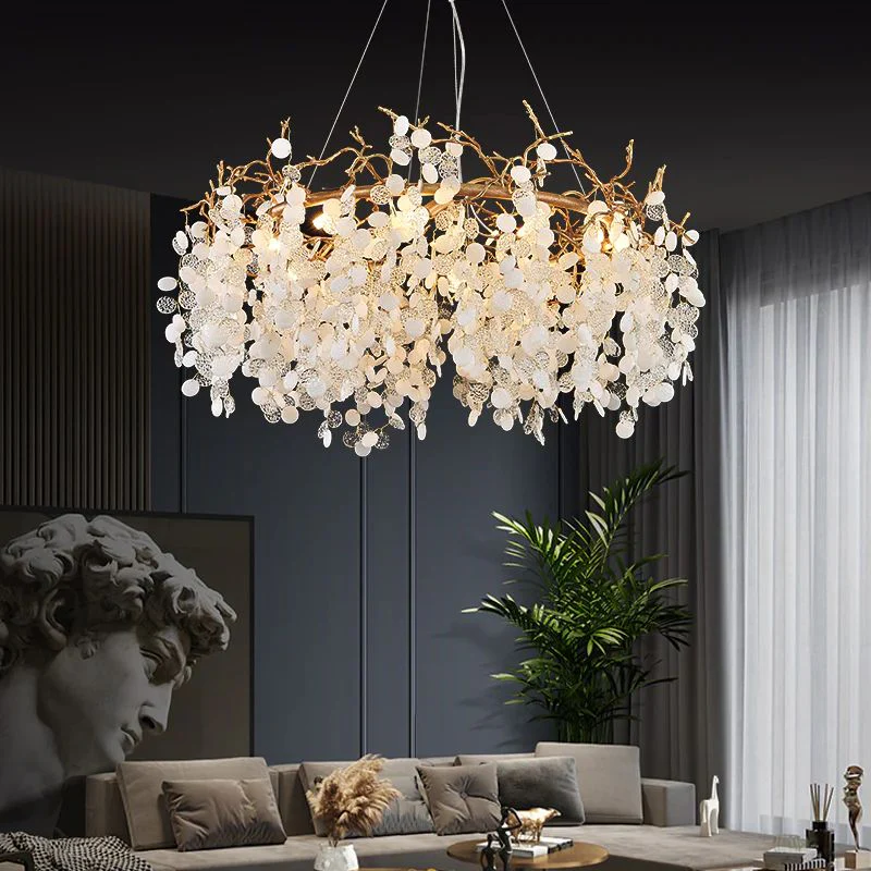 Monroe Round Circle Fortune Tree  Round Branch Chandelier - Image 1
