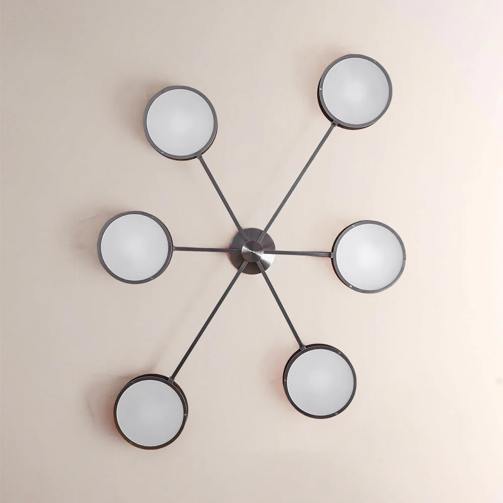 Monterra 6 Arm Modern Semi Flushmount - Image 1