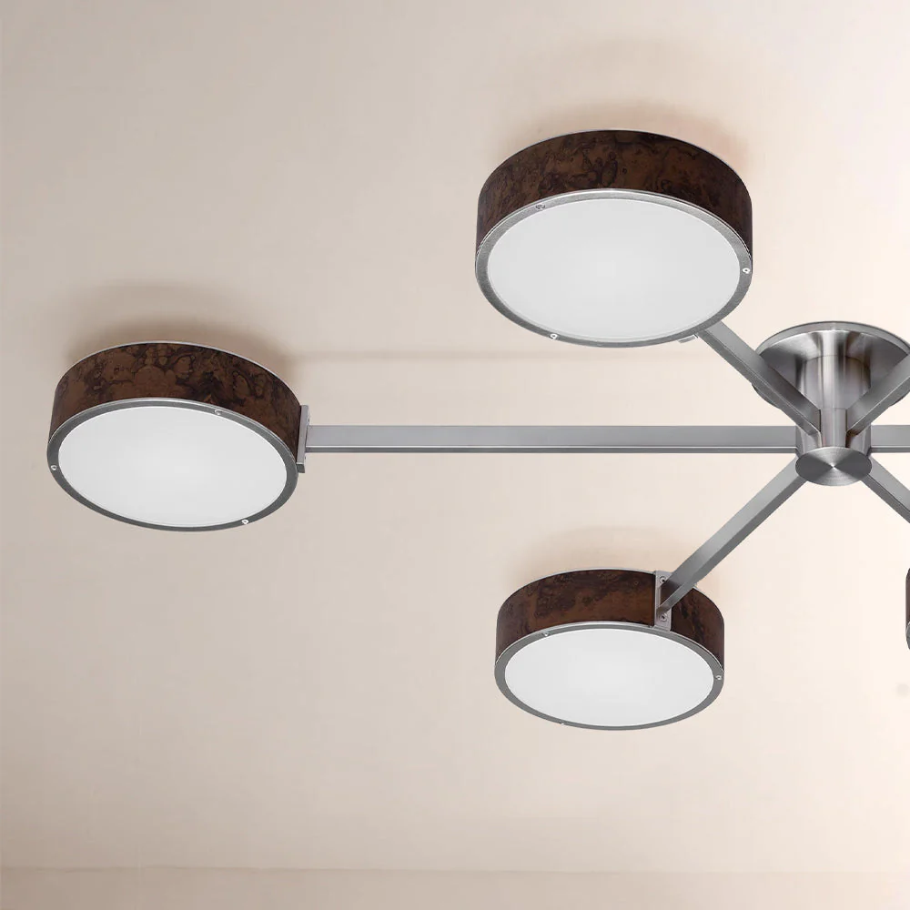 Monterra 6 Arm Modern Semi Flushmount - Image 2