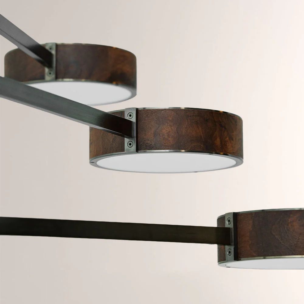 Monterra Walnut Grain Multi-Arm Chandelier - Image 2