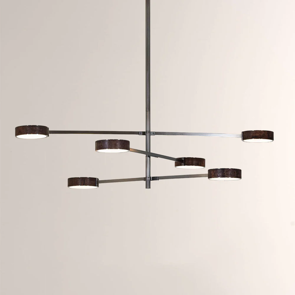 Monterra Walnut Grain Multi-Arm Chandelier - Image 3