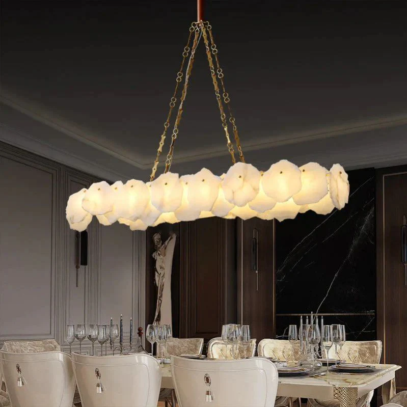 Nasile Linear Alabaster Chandelier (Chain) - Image 1