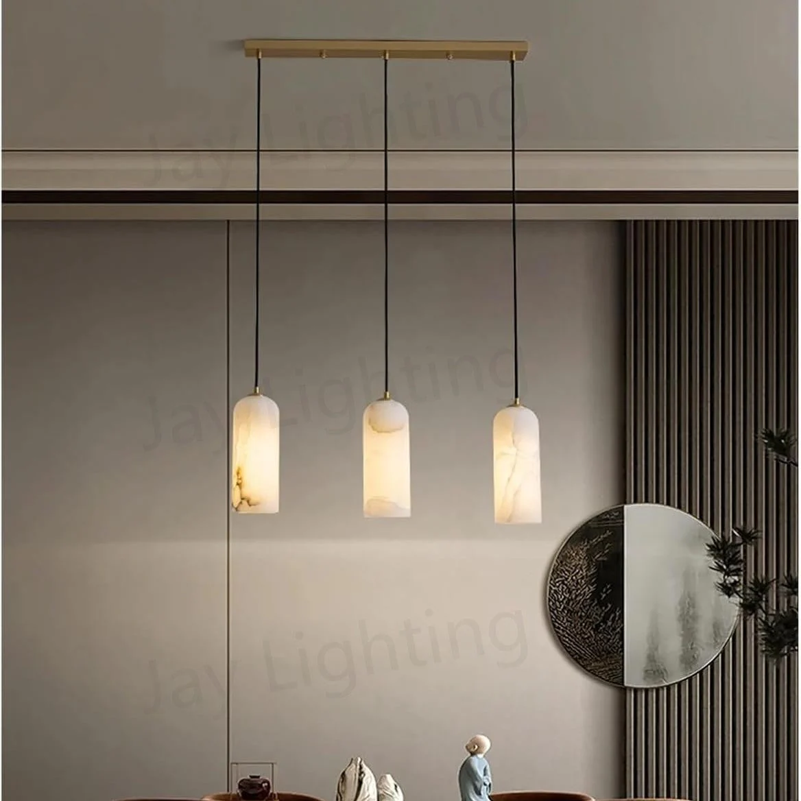 Petra Modern Alabaster 3 Lights Chandleier - Image 2