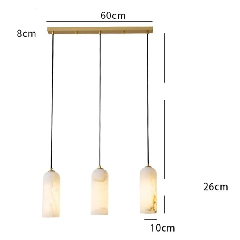 Petra Modern Alabaster 3 Lights Chandleier - Image 1