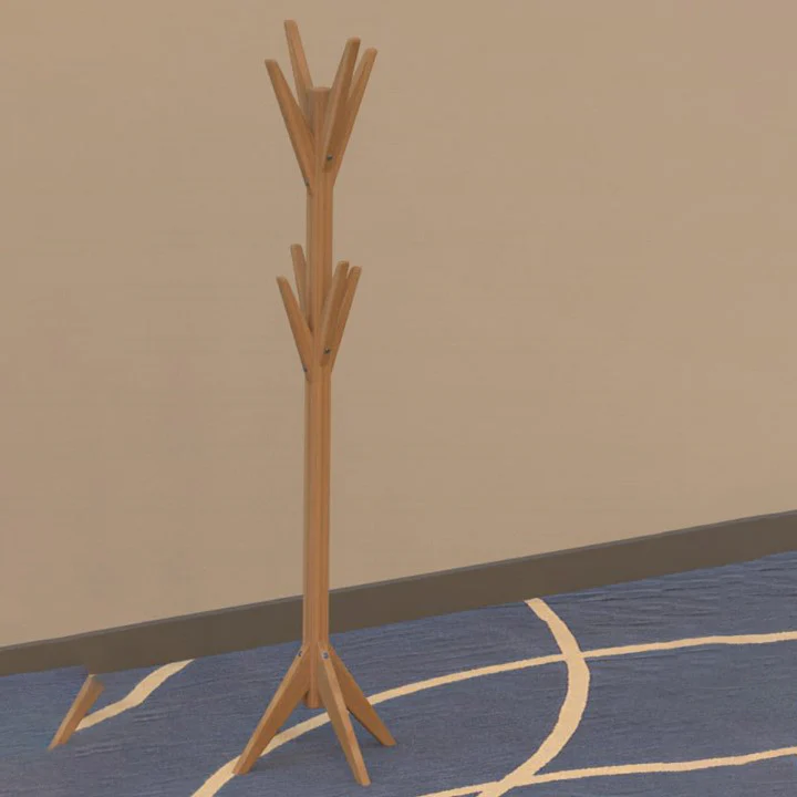شماعة ملابس خشب زان طبيعي -MNR27 - Image 3