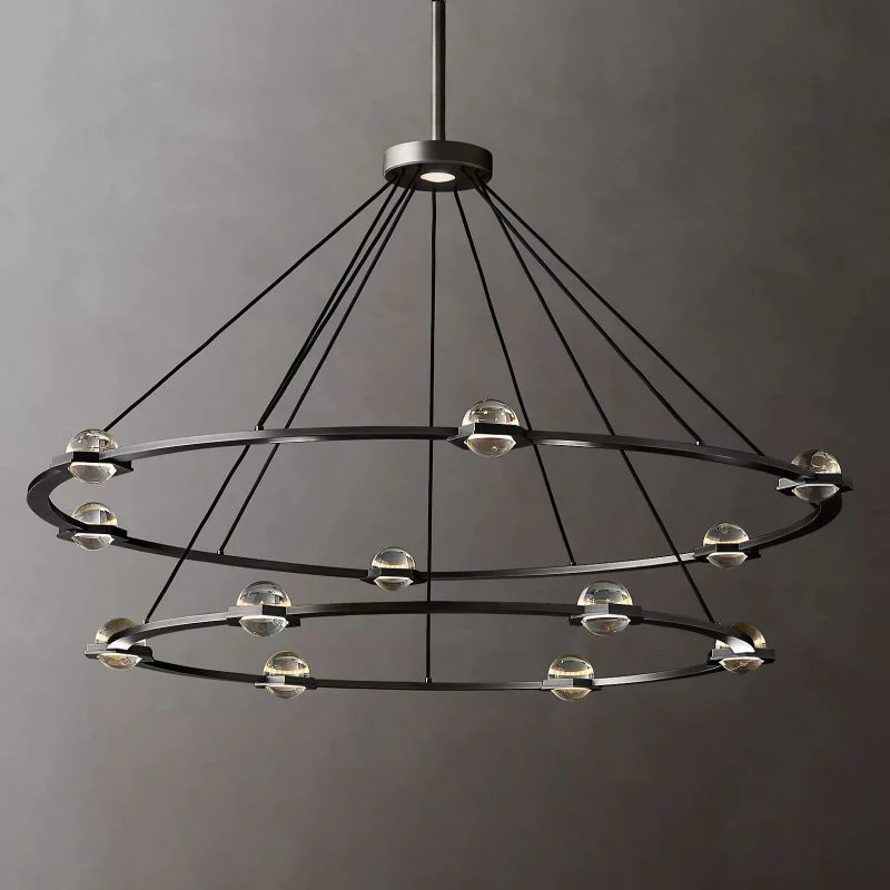 Cosmor Two-tier Round Chandelier 60" - Image 2