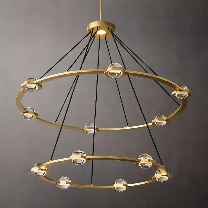 Cosmor Two-tier Round Chandelier 48" - Image 1