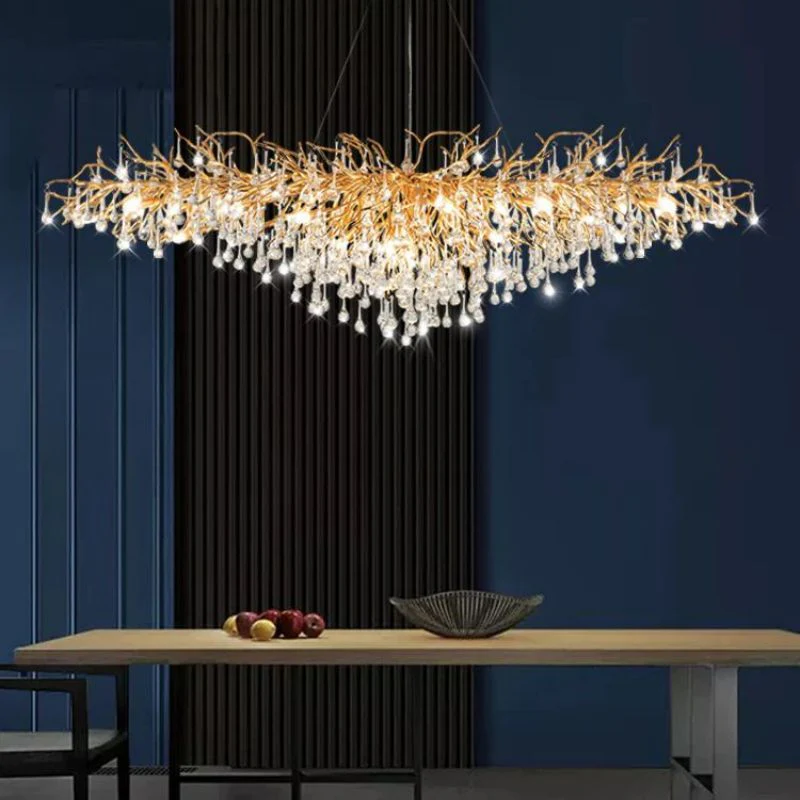 Golden Briar Raindrop Linear Chandelier - Image 1