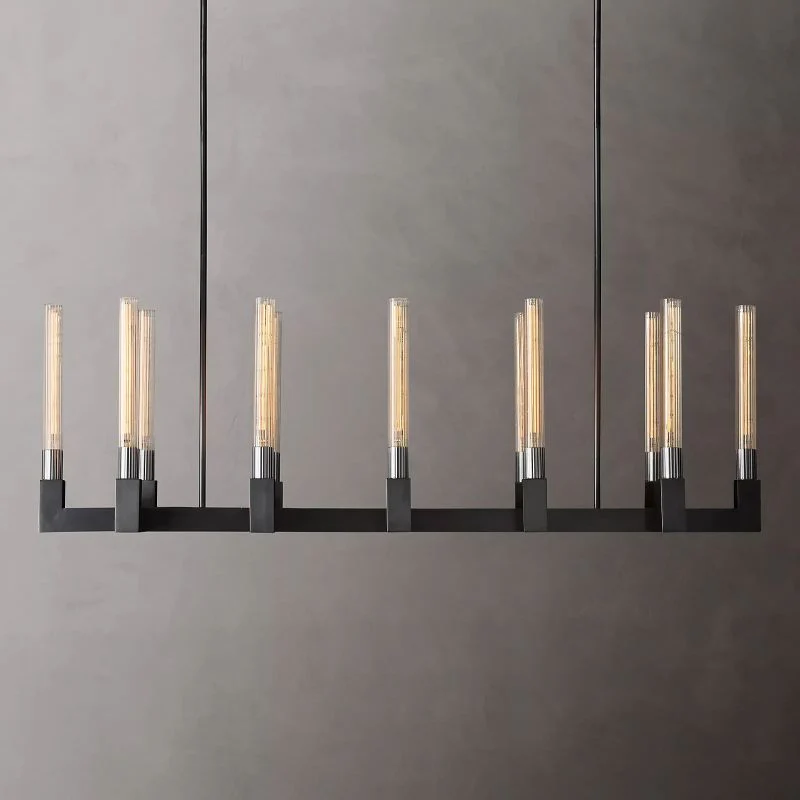 Prismatic Glass Linear Chandelier 55" - Image 2