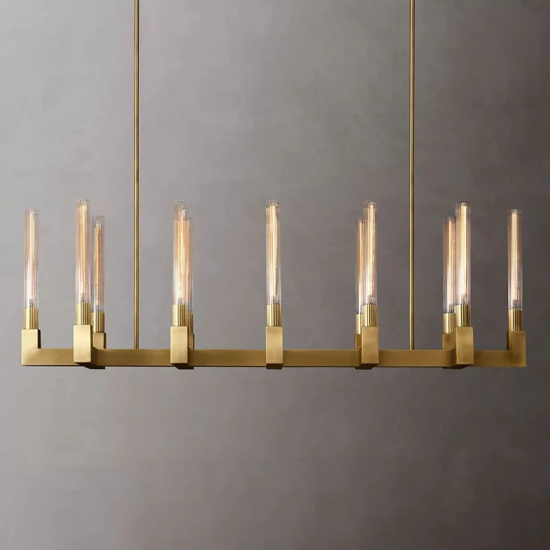 Prismatic Glass Linear Chandelier 55" - Image 1