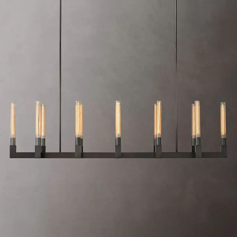 Prismatic Glass Linear Chandelier 67" - Image 2