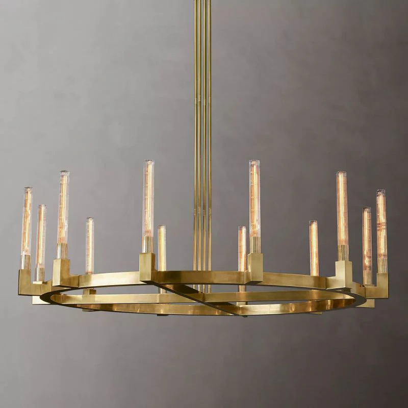 Prismatic Glass Round Chandelier 60" - Image 2