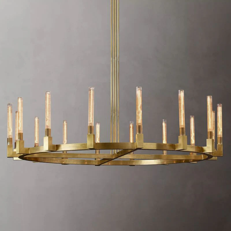 Prismatic Glass Round Chandelier 72" - Image 2