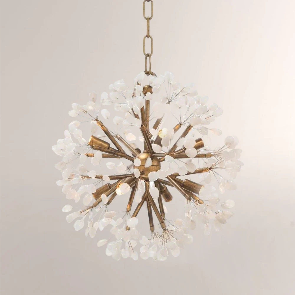 Quartz Crystal Spherical Eight-Light Chandelier - Image 1