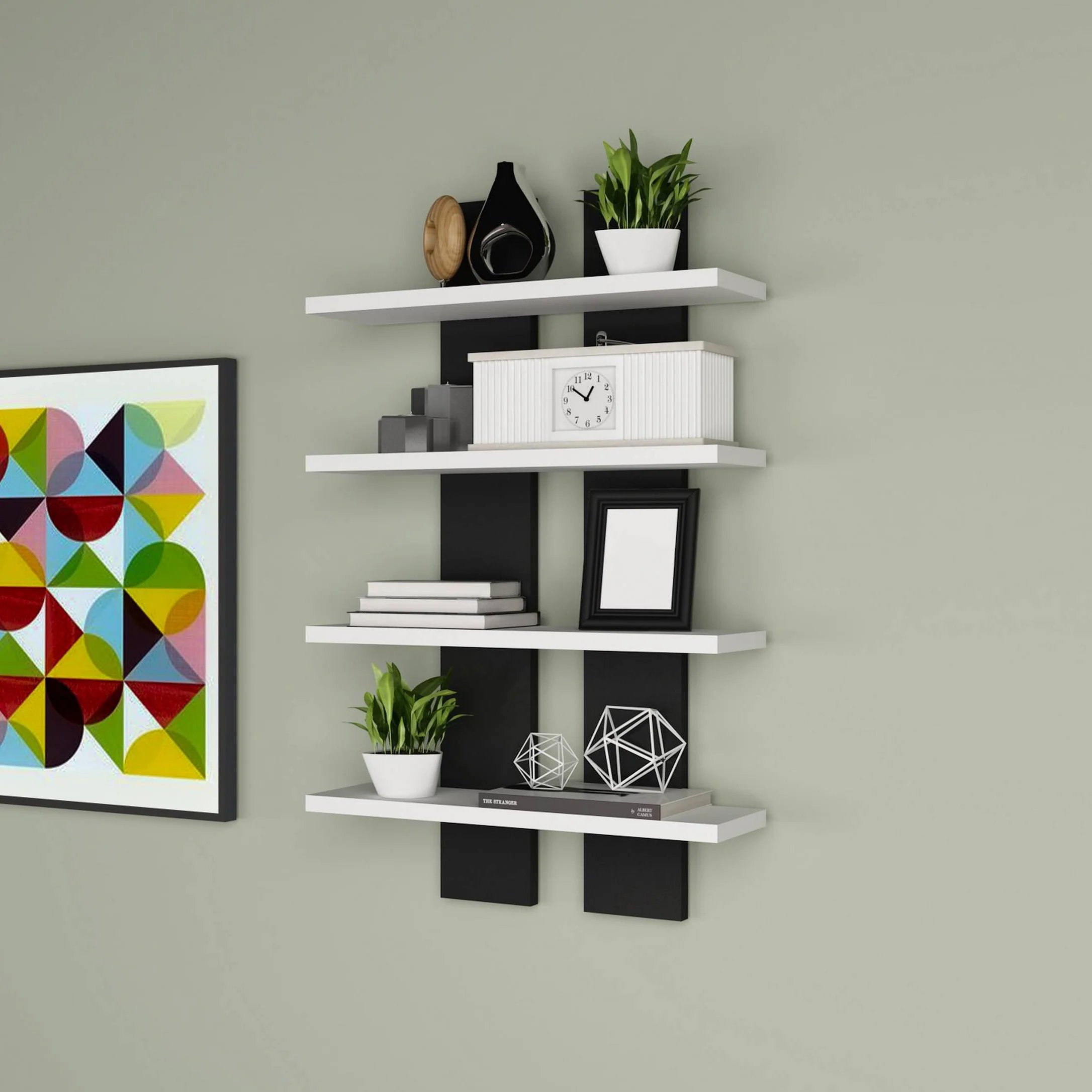 أرفف حائط ديكور 15×50سم - LOG33 - Image 1