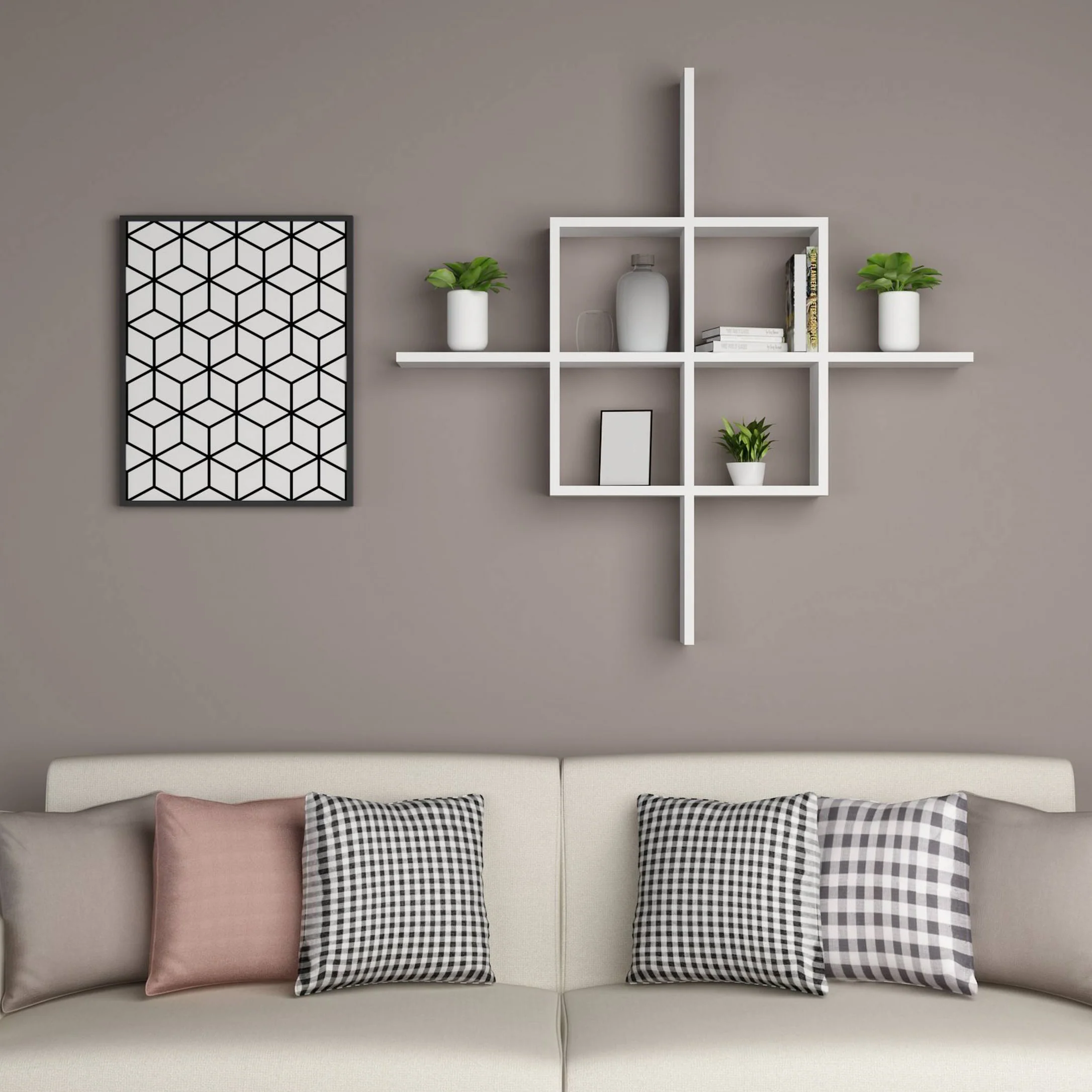 أرفف حائط ديكور 15×60سم - LOG100 - Image 1