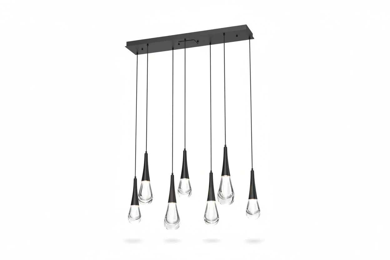 Raindrop Glass Linear Chandelier - Image 2