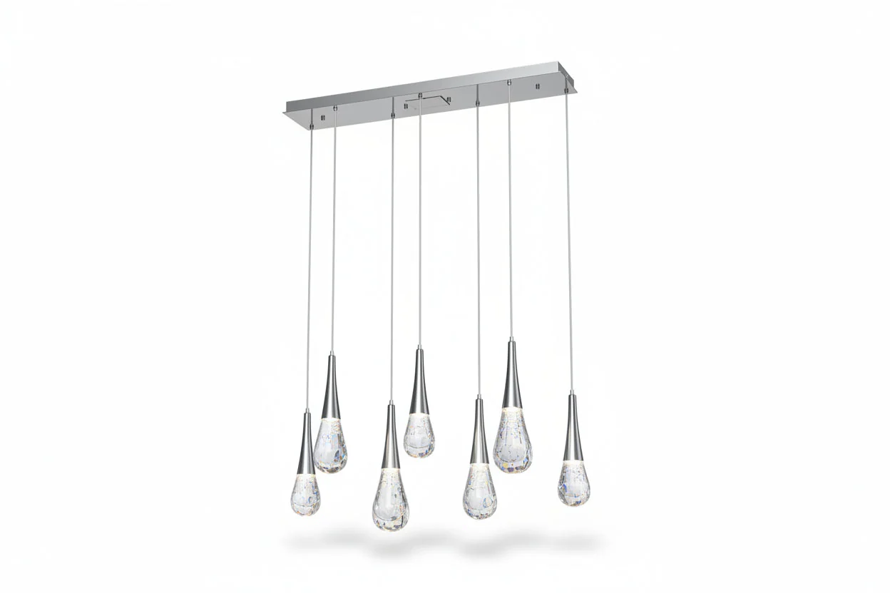 Raindrop Glass Linear Chandelier - Image 3