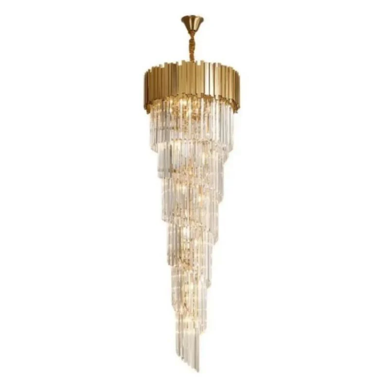 Rhea Golden Modern Crystal Chandelier - Image 1