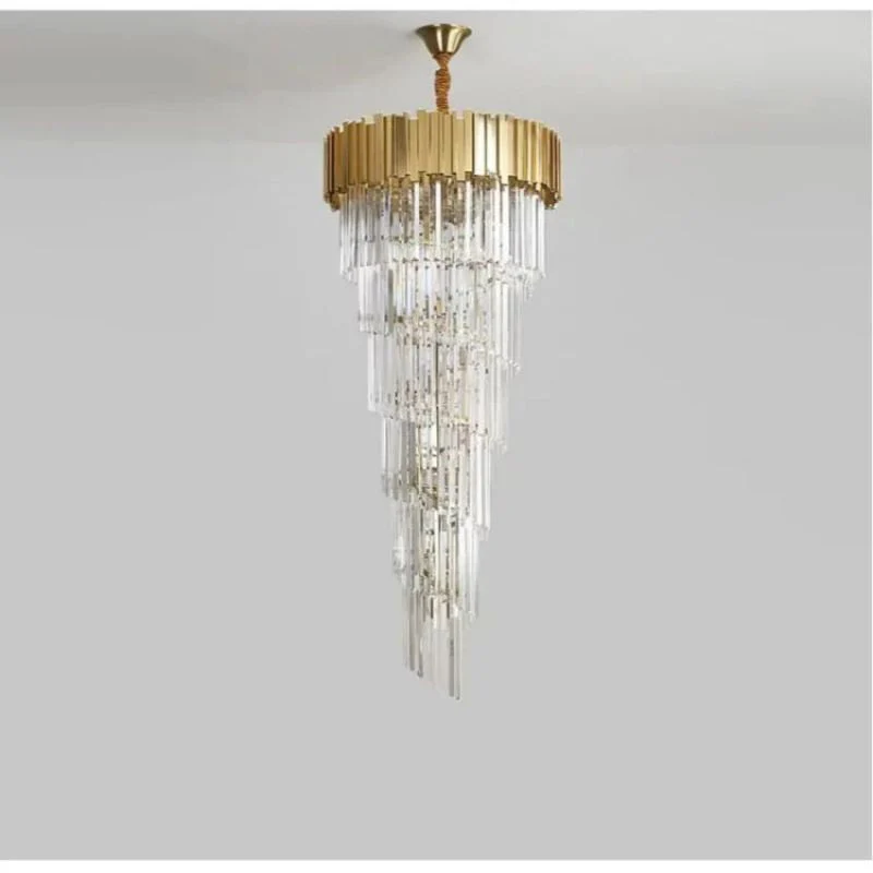 Rhea Golden Modern Crystal Chandelier - Image 2