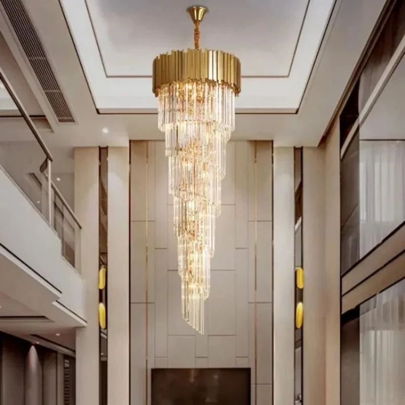 Rhea Golden Modern Crystal Chandelier - Image 3