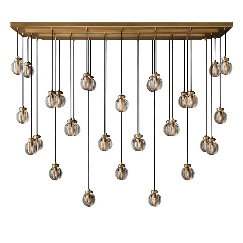 Roby Spherical Modern Rectangular Chandelier 72” - Image 1