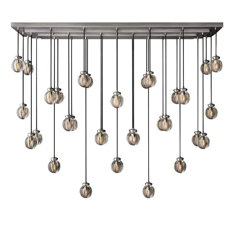 Roby Spherical Modern Rectangular Chandelier 72” - Image 3
