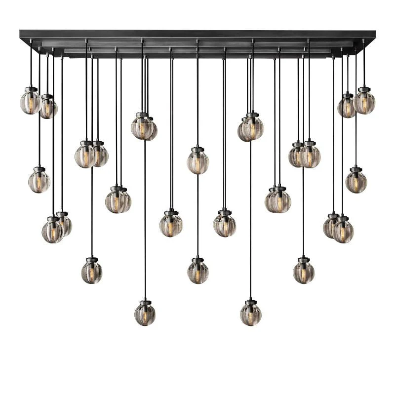 Roby Spherical Modern Rectangular Chandelier 72” - Image 2
