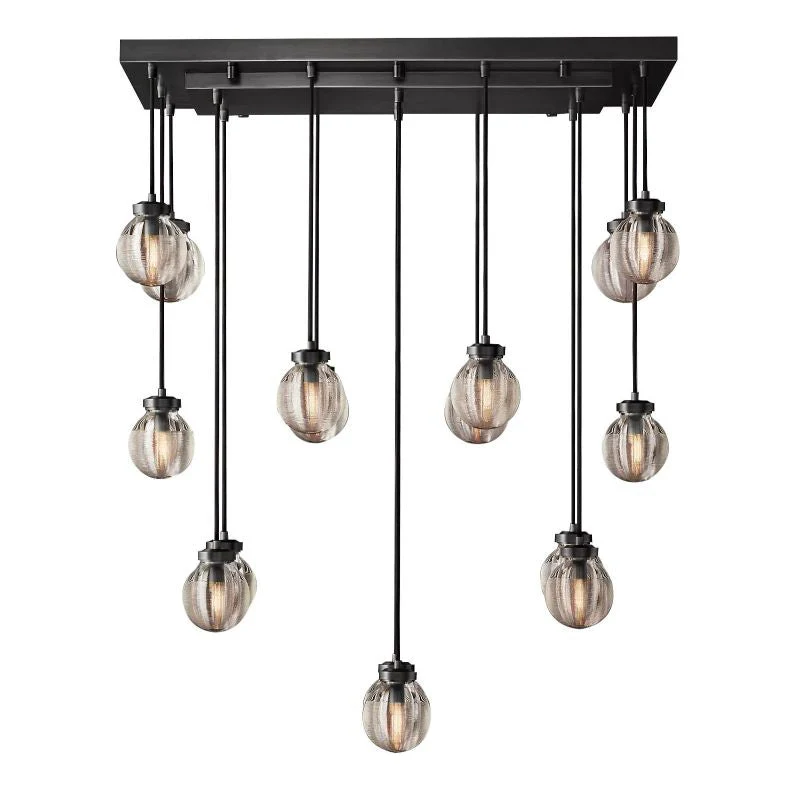 Roby Spherical Modern Rectangular Chandelier 36” - Image 2