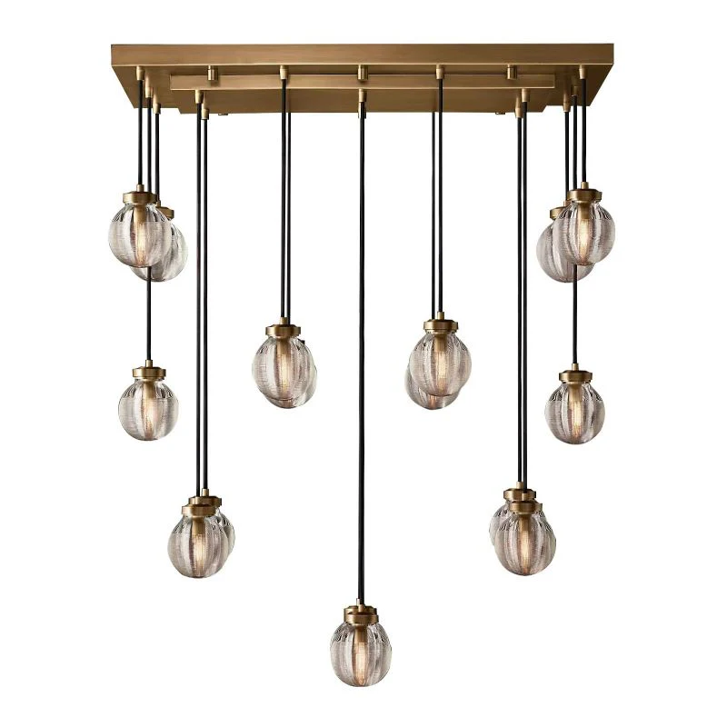Roby Spherical Modern Rectangular Chandelier 36” - Image 1