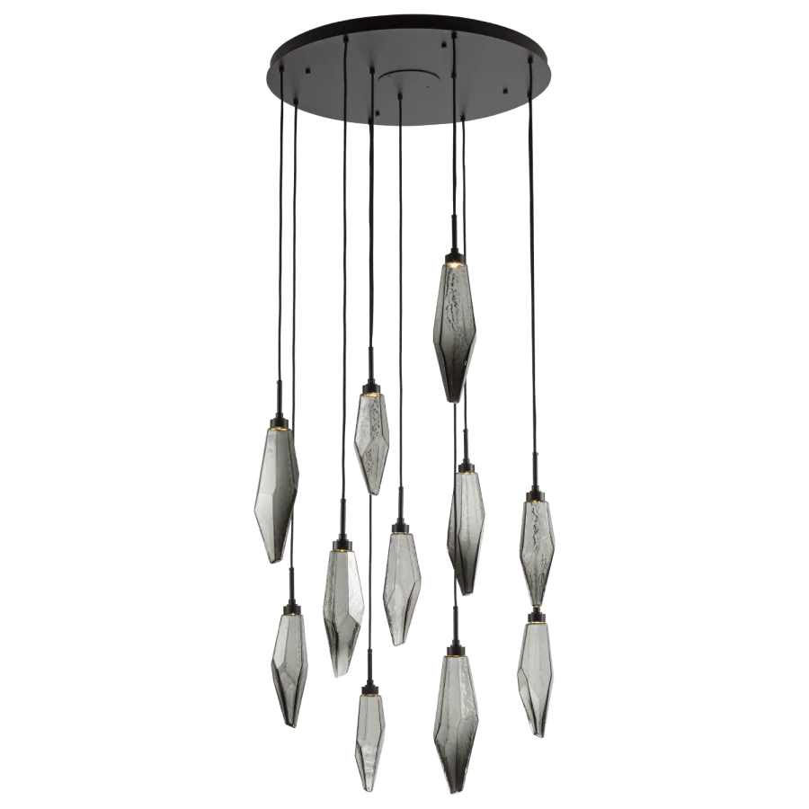 Hammerton Studio Rock Crystal 32" Wide 11 Light Hand Blown Glass Linear LED Pendant - Image 1