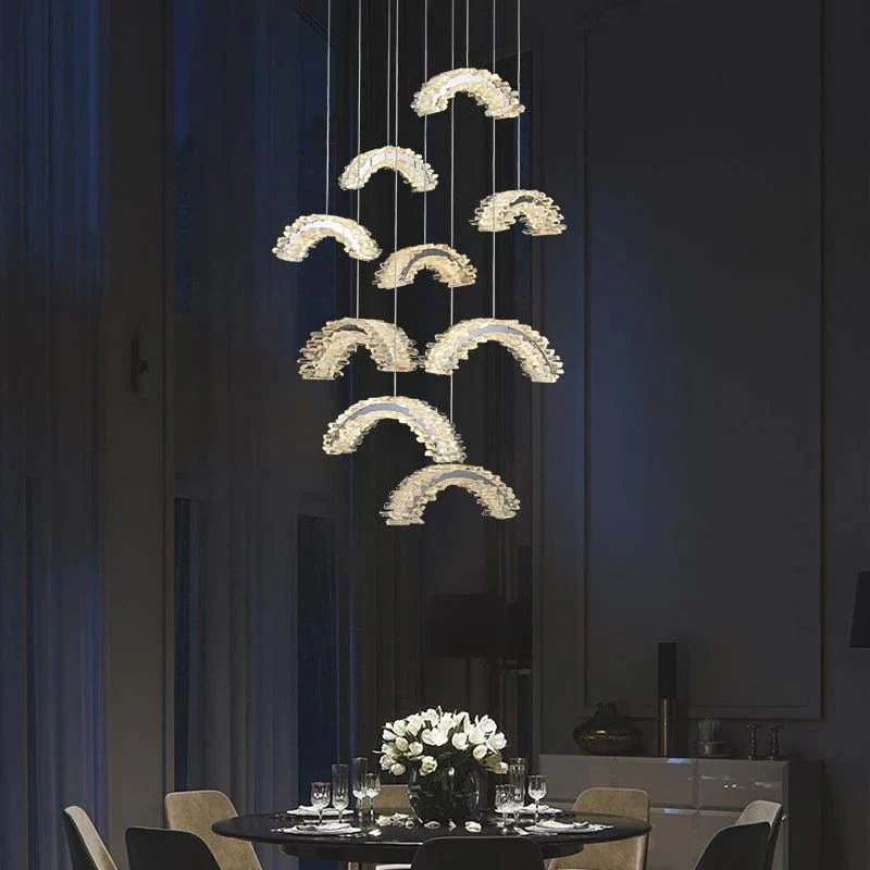 Rocast Crystal Crescent Chandelier - Image 1