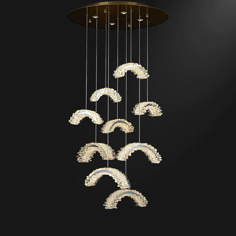 Rocast Crystal Crescent Chandelier - Image 2