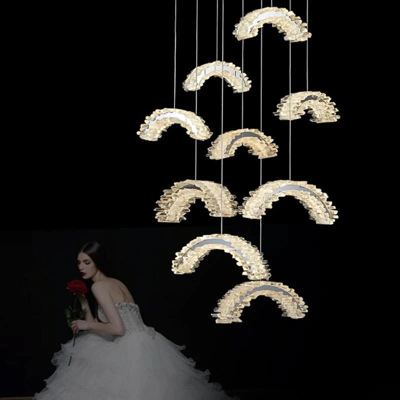 Rocast Crystal Crescent Chandelier - Image 3
