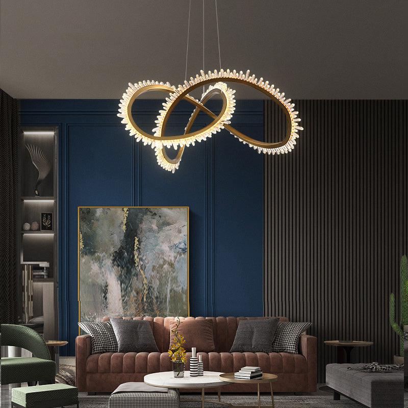Rocast Crystal Möbius Ring Chandelier - Image 1