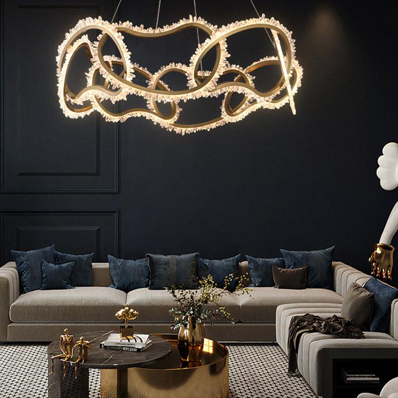 Rocast Crystal Multi Ring Chandelier - Image 1