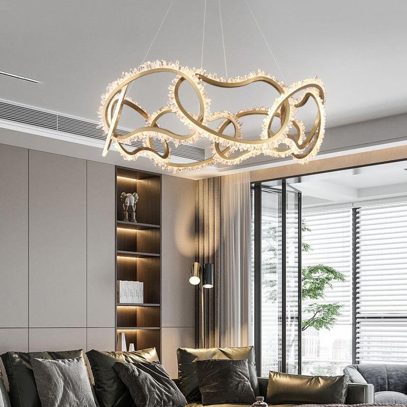 Rocast Crystal Multi Ring Chandelier - Image 2