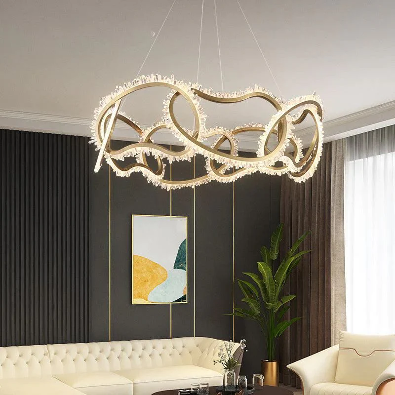Rocast Crystal Multi Ring Chandelier - Image 3