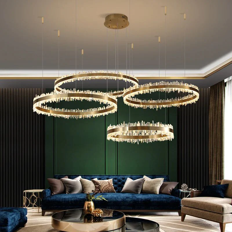 Rocast Crystal Rings Luxury Chandelier - Image 1