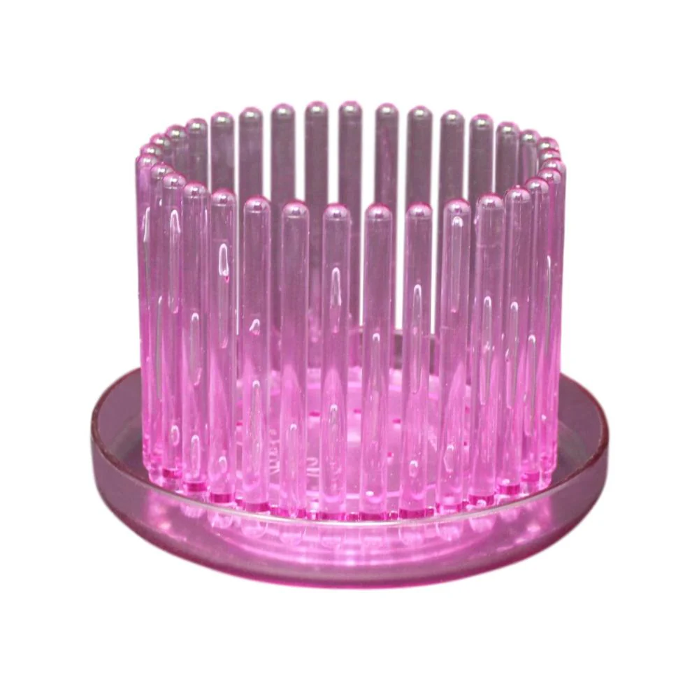 3.75″ Rose Quartz Baby  Carousel Orchid Pot and Saucer