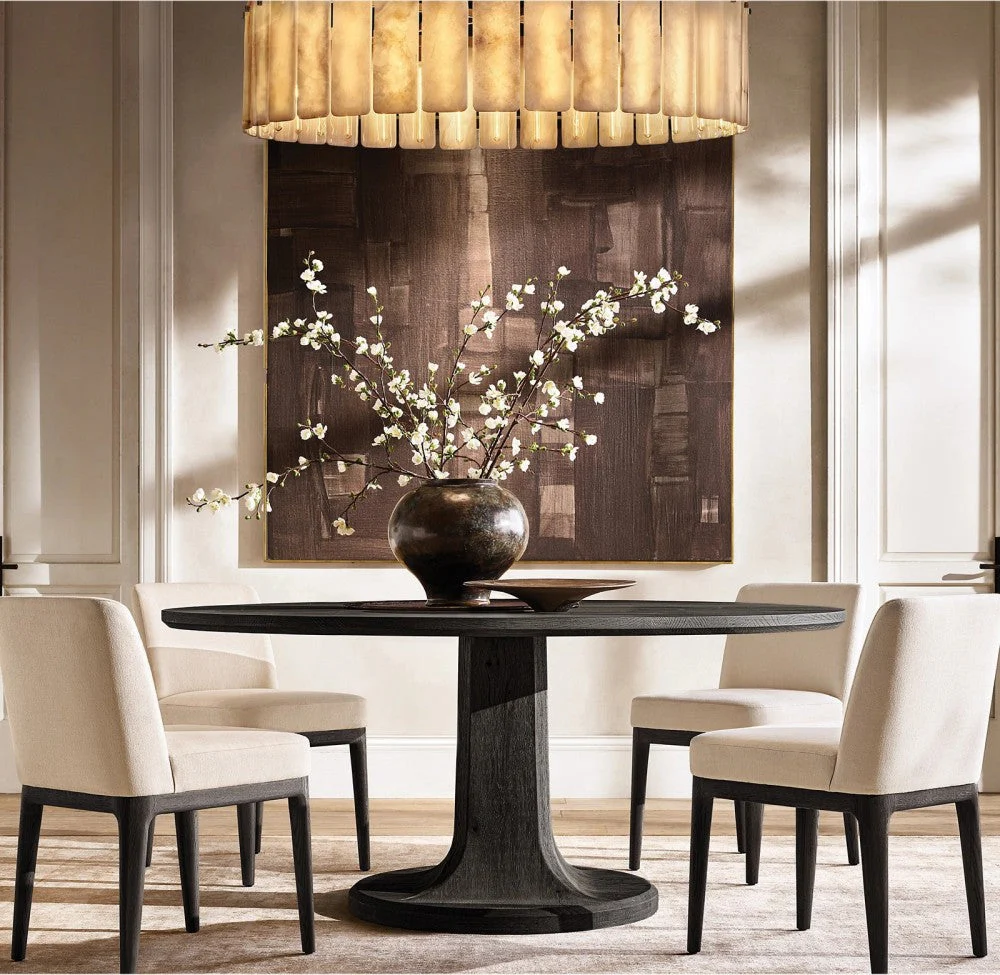 Belamet Alabaster Round Chandelier 60"D - Image 3