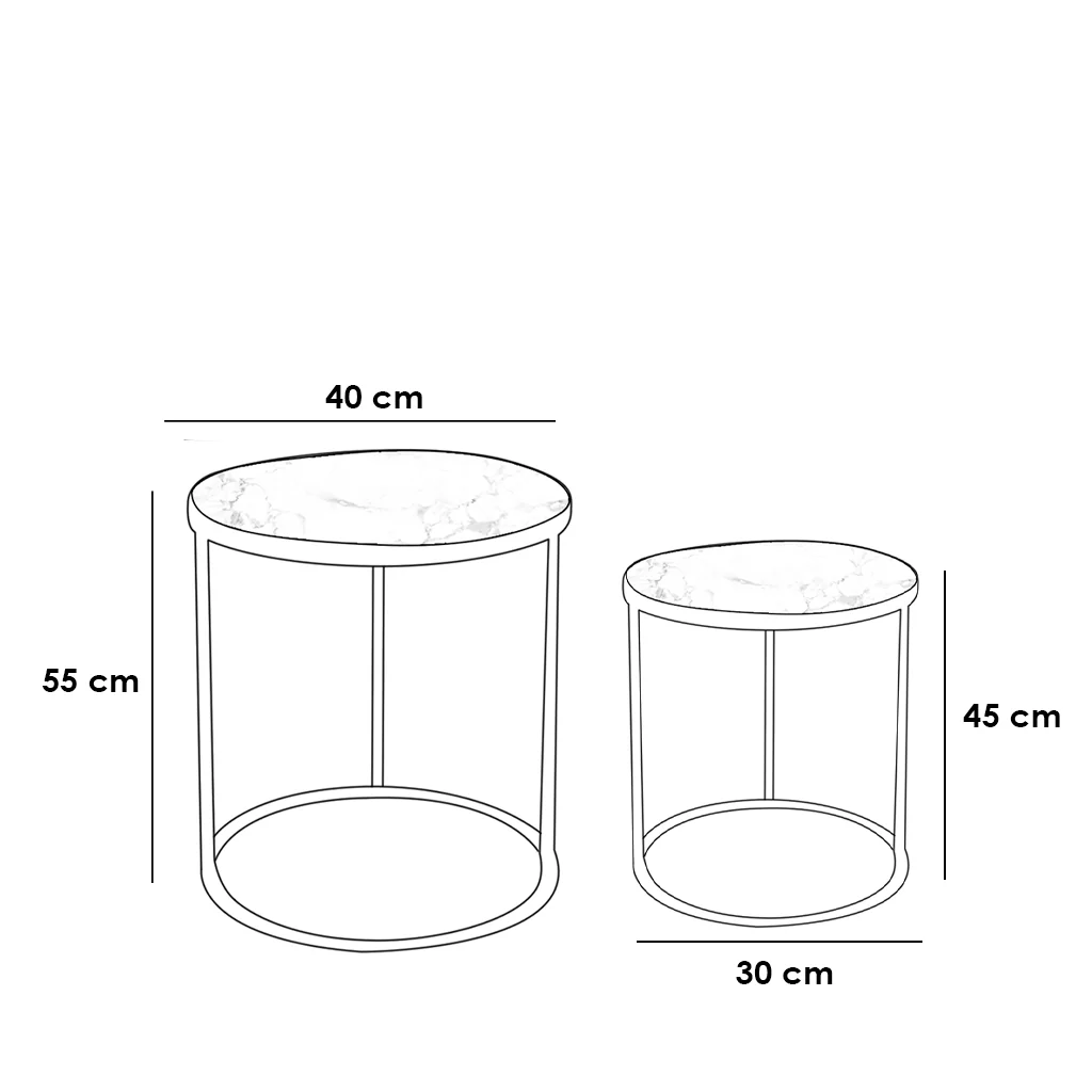 طقم ترابيزات جانبية - قطعتين - STAR15 - Image 2