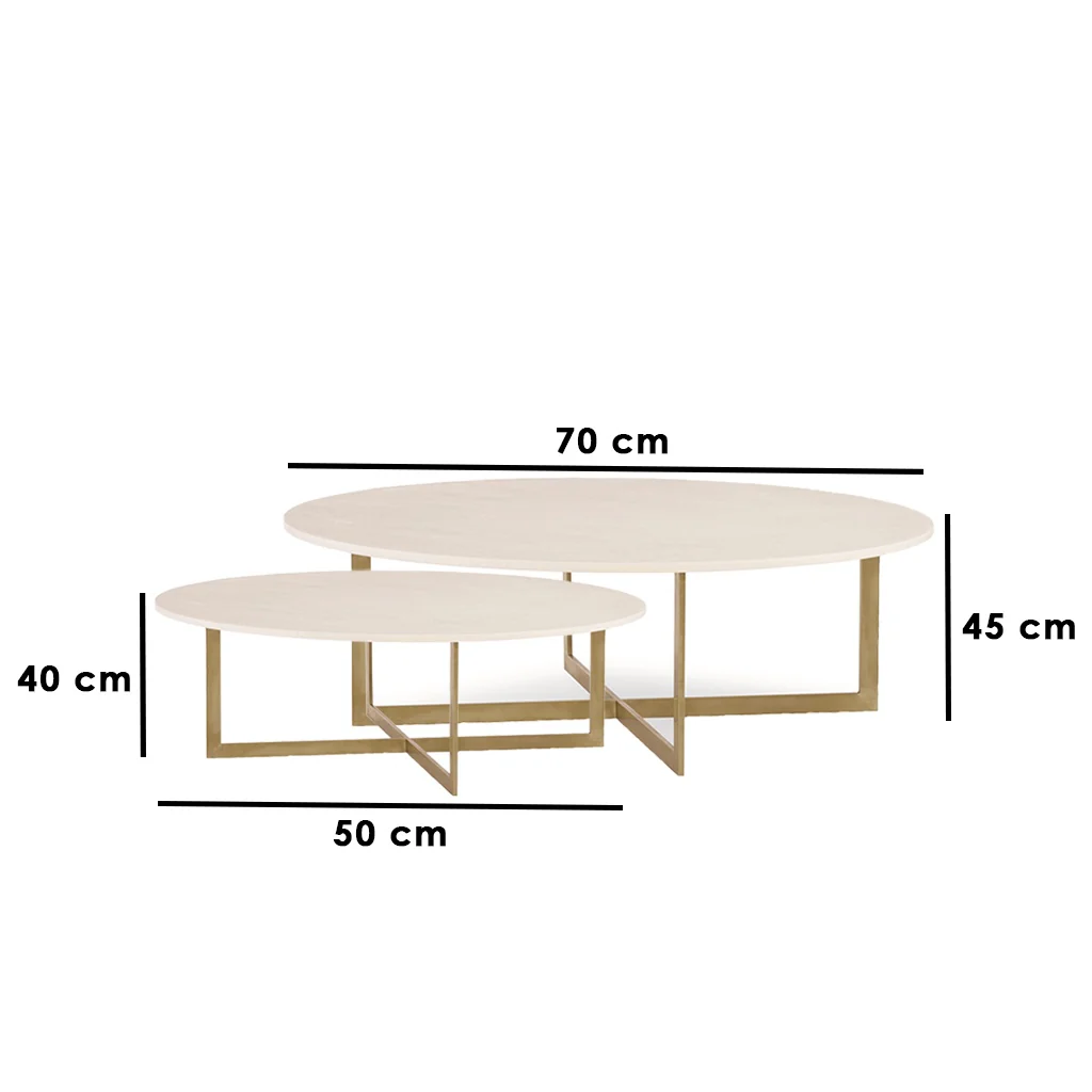 طقم ترابيزات قهوة - قطعتين - STAR64 - Image 2