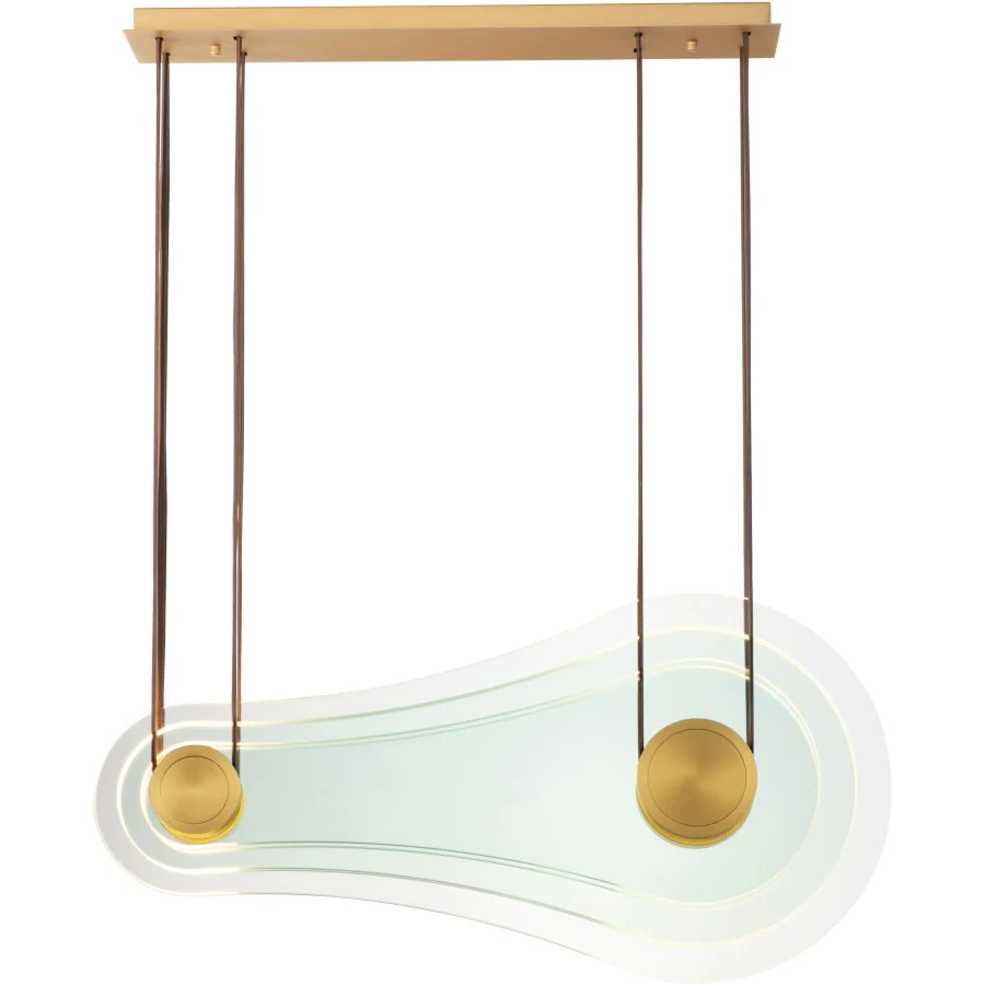 Studio M Stratum 32" Wide LED Abstract Linear Pendant by Nina Magon - Image 1