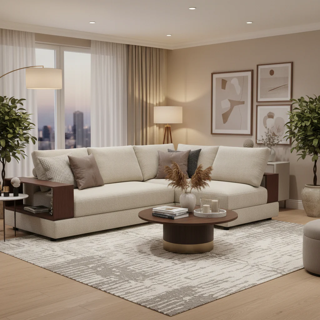 ركنة خشب زان 250×160سم - DECO397 - Image 1