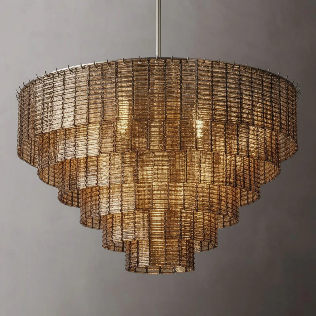 Samurix Glass Round Chandelier 41” - Image 2