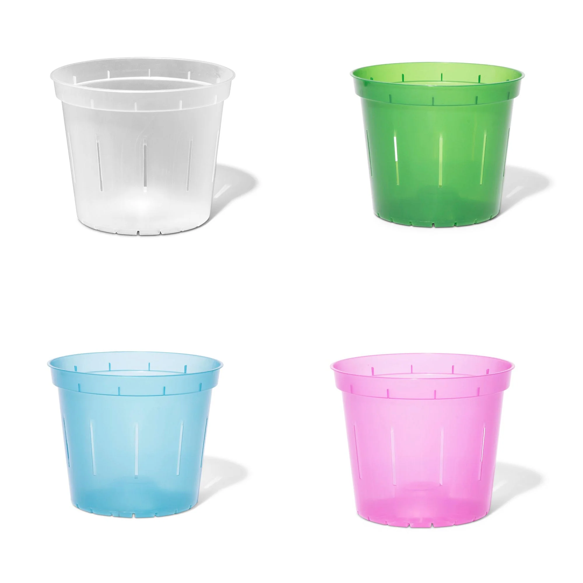Spectrum 4 Pack of Slotted Orchid Pots - Color Cascade - Image 3