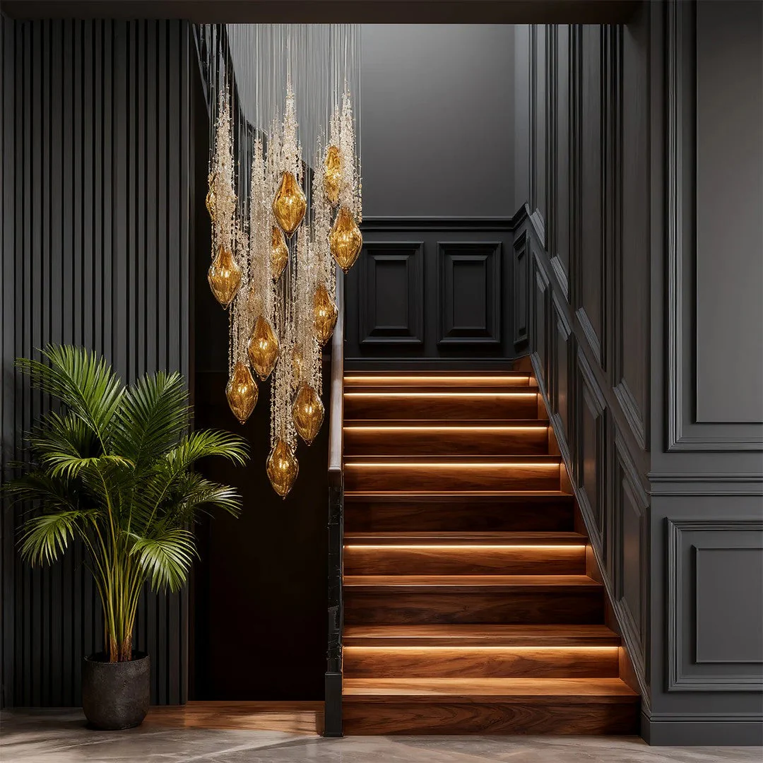 Stairway Chandelier Artistic Crystal Ceiling Light - Image 1